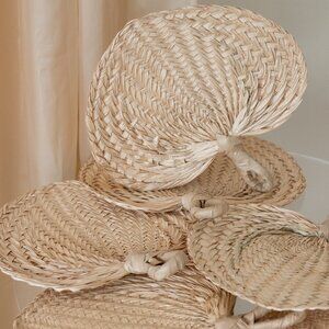 Natural Woven Wedding Hand Fan